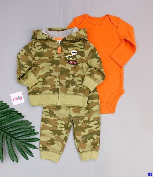  [6m-12m] Set 3 Bé Trai Cter S3C - Xanh Rằn Ri 
