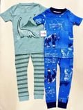  6-17kg; 28-30kg Set 2 đồ bộ tay ngắn quần dài cho bé trai-S2b02T 