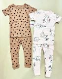  6-9kg;  14-15kg; 18-19kg Set 2 đồ bộ tay ngắn quần dài cho bé gái-S2b02G 