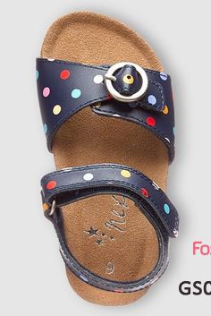  23 Giày Sandal Bé Gái NXT - Navy Chấm Màu 