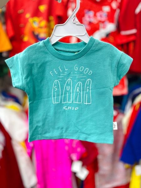  [0-18m] Áo Thun Tay Ngắn Bé Trai - Xanh Feel Good 