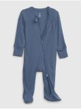 6m-9m Sleepsuit tay dài có vớ ,co giãn 4 chiều, thoáng khí GP- Xanh xám vớ SL15 