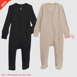  3m 3-6kg  Set 2 sleepsuit bé trai GP thun gân co giãn 4 chiều, thoáng mát, mặc cực đã- S02T 