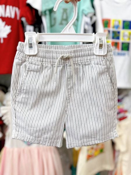  16-18kg Quần Short Kaki Bé Trai GP140 - Sọc Xanh Nhỏ 