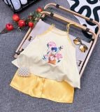  10-22kg Set áo yếm lễ hội cho bé gái- Vàng A104 
