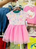 15-17kg 2T-4T Đầm voan sát nách cho bé- Hồng D92 