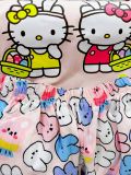  15-48kg  XS-XL Đồ bộ tay ngắn bé gái kèm chân váy - Hồng Hello Kitty DB91 