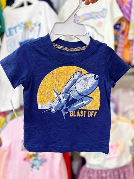  [3-9m] Áo Thun Tay Ngắn Sơ Sinh Bé Trai Cter120 - Navy Blast Offf 