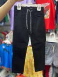  15-16kg; 4T Quần dài kaki bé trai có dây rút- Đen dây xám QD07 