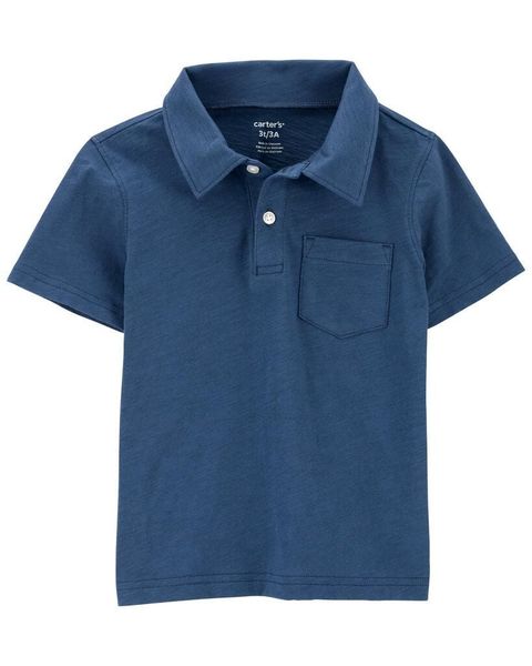  [5-6kg; 35-46kg] Áo Thun Polo Tay Ngắn Bé Trai Cter - Navy Nhạt 