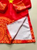  8-36kg; 1-10T (loại tốt) Áo dài lá cờ đỏ sao vàng cho bé trai- Đỏ trống đồng, quần phi bóng loại 1 