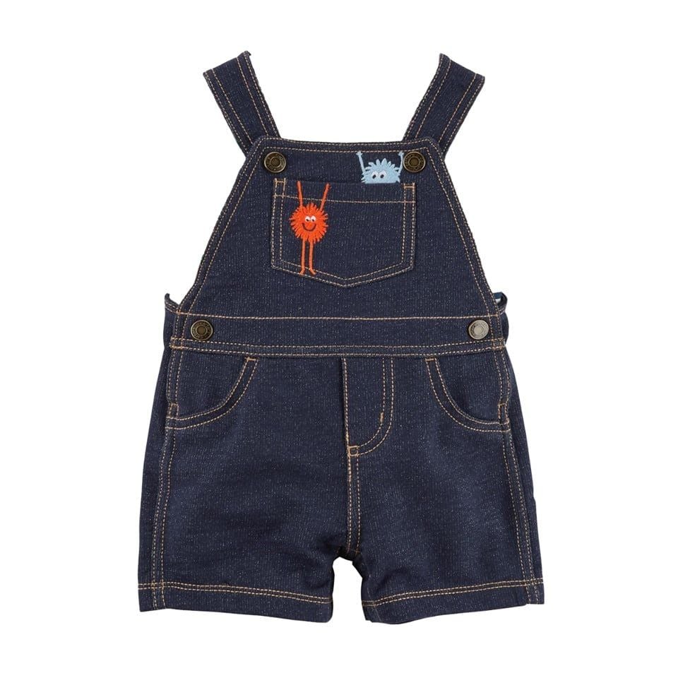  [3-6m] Quần Yếm Bé Trai Cter - Xanh Jean Đậm 