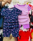  10-11kg; 12-18kg Set 2 đồ bộ ngắn bé gái- S2B01G 