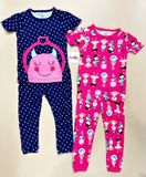  6-9kg;  14-15kg; 18-19kg Set 2 đồ bộ tay ngắn quần dài cho bé gái-S2b02G 