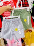  18m-4T Set 2 quần short kaki bé trai có dây rút thật- S2Q01 