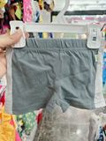  [3m-9m] Quần Short Cotton Bé Trai QSBT - Xám Viền Xám 