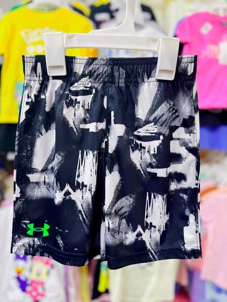  [16-22kg] Quần Short Thun Sport Bé Trai Under - Trắng Đen 