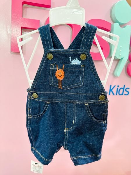  [3-6m] Quần Yếm Bé Trai Cter - Xanh Jean Đậm 