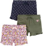  [9-10kg ; 19-21kg] Quần Short Da Cá Bé Gái Cter - Navy Trắng Chấm 