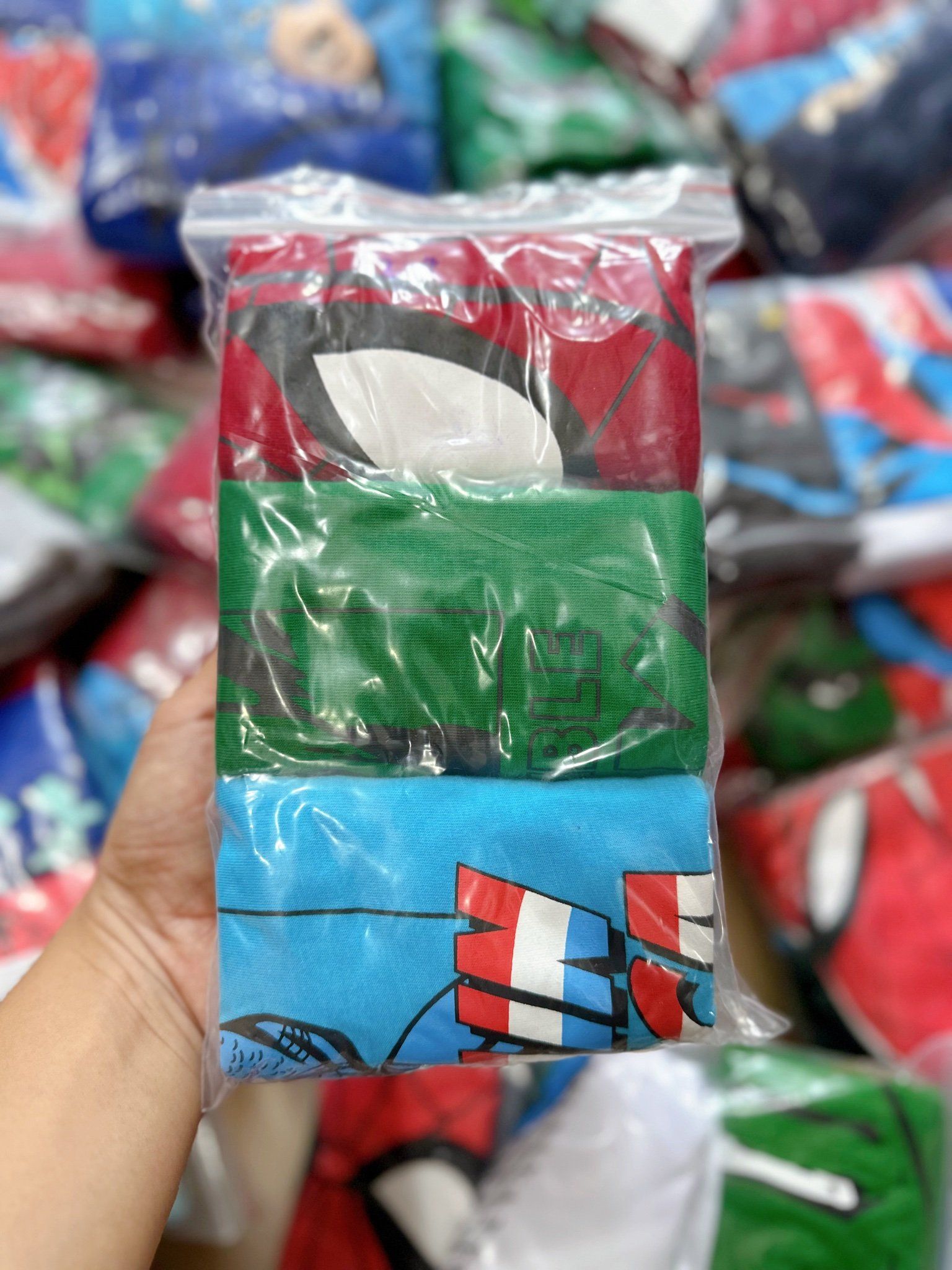  [11-35kg] Set 3 Áo Thun bé trai Cotton Siêu Nhân HM Mix Nhiều Màu- Set màu ngẫu nhiên S3A20 