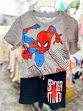  12-17kg, 21-33kg Set Đồ Bộ Ngắn HM Bé Trai- Xám người nhện DB94T 