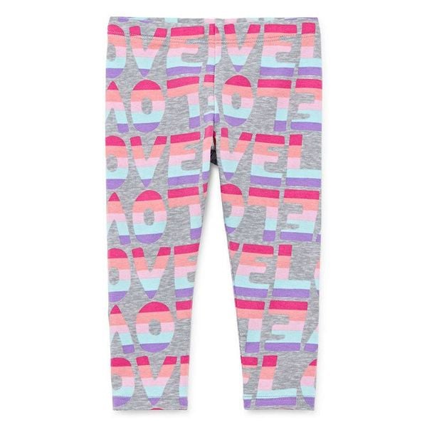  [0-3m; 9m; 24m] Quần Legging Okie Dokie 110 [Girl] - Xám Love 