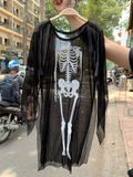  Áo Choàng Halloween Bé Trai  - Đen Bộ Xương 