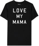  39-44kg L Áo thun tay ngắn bé trai PL- Đen Love My.Mama AT32 