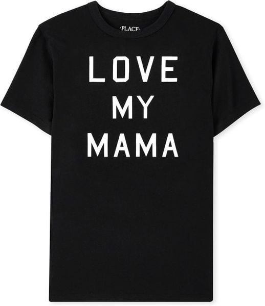  39-44kg L Áo thun tay ngắn bé trai PL- Đen Love My.Mama AT32 