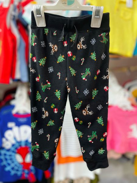  13-14kgQuần Dài Da Cá Jogger CJ Bé Trai - Đen Tuần Lộc 