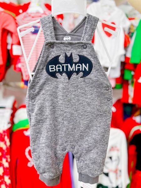  [0-3m] Yếm Bé Trai DN - Nâu Trắng Batman 