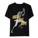  14-58kg XS-XXL Áo thun tay ngắn bé trai PL- Đen Hustle Not.Hype AT32 
