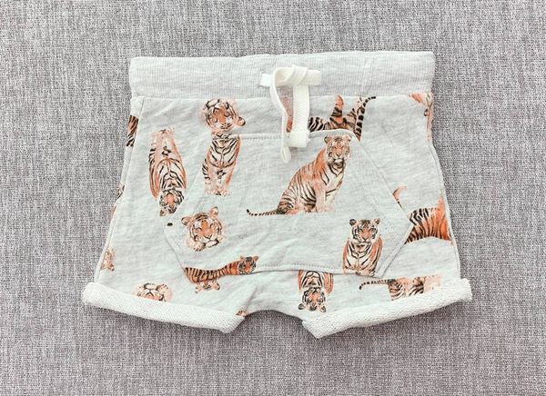  [3-6m; 9-12m] Quần Short Kiabi A28 bé trai  - Xám Hổ 