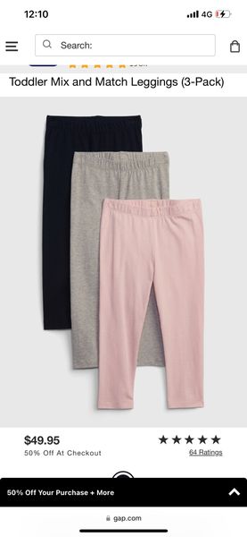  6-22kg set 3 Quần Legging GP Màu Trơn Bé Gái - Màu Trơn 