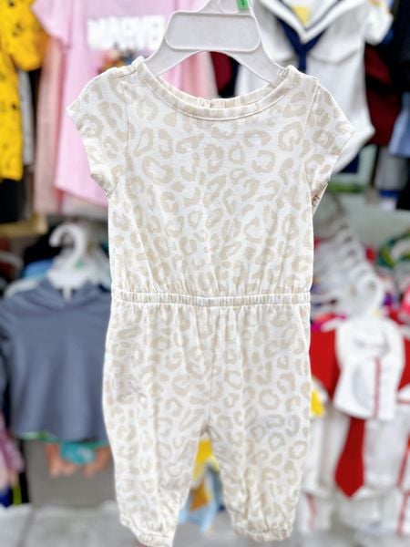  3-9kg 3m-12m Jumpsuit Bé Gái romper dài - Kem Da Beo 