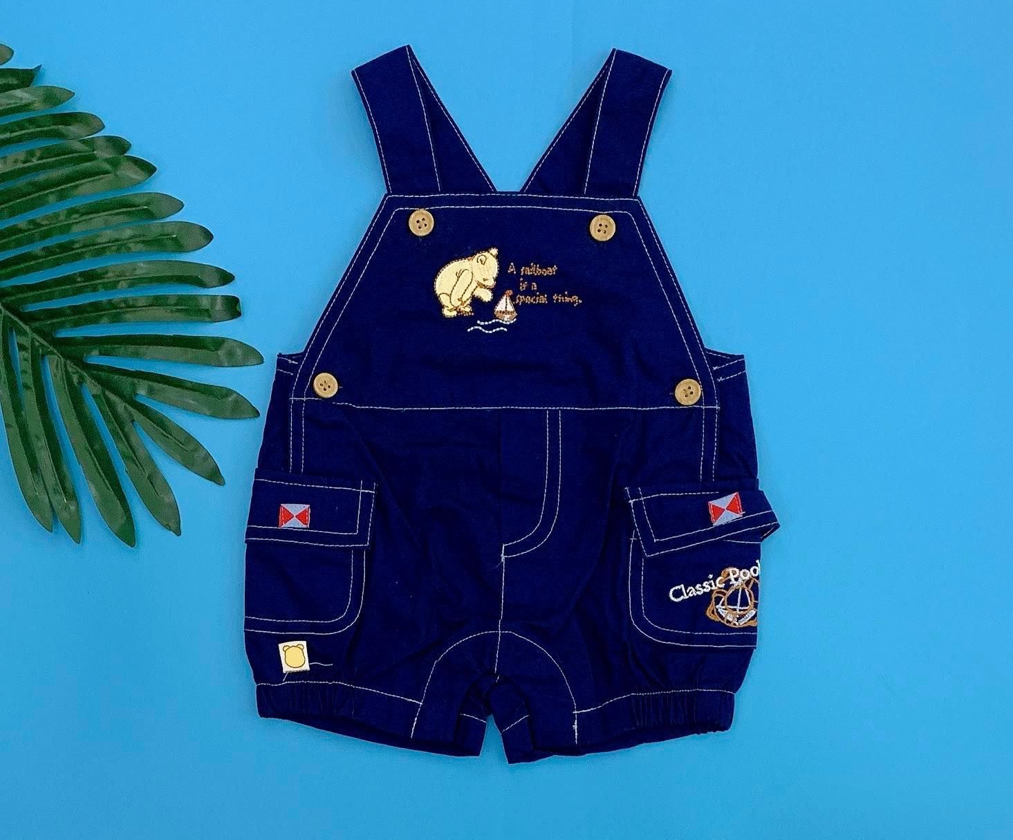  [3-6m] Romper Body Đùi Classic Pooh [Boy] - Xanh Navy Gấu 