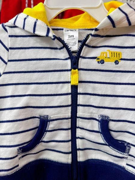  3m Áo Khoác Da Cá Bé Trai Cter - Trắng Sọc Navy 