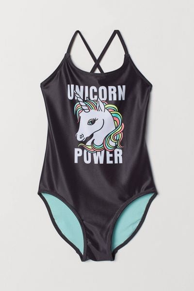  [35-40kg]Đồ Bơi H&m [Girl] - Đen Unicorn 