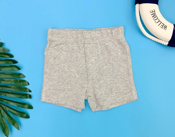  [9-12m] Quần Short Cotton Bé Trai Cter - Xám Trơn 