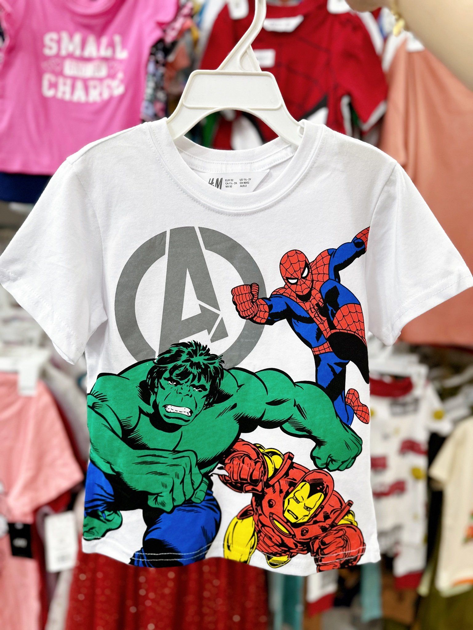  [11-35kg] Set 3 Áo Thun bé trai Cotton Siêu Nhân HM Mix Nhiều Màu- Set màu ngẫu nhiên S3A20 