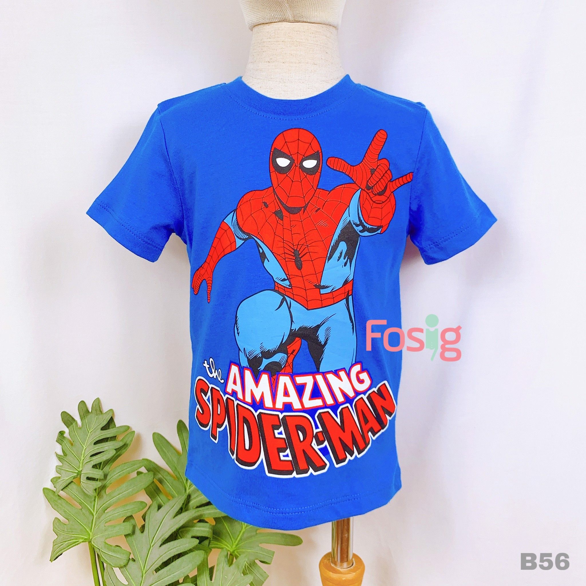  [15-16kg, 19-20kg] Áo Thun Tay Ngắn Bé Trai AHMBT - Xanh Dương Spiderman 