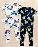  6-17kg; 28-30kg Set 2 đồ bộ tay ngắn quần dài cho bé trai-S2b02T 