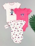  [12-15kg] Set 3 Bodysuit Tay Ngắn Bé Gái DN - Disney 