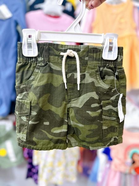  [3m-6m; 9-12m] Quần Short Gp bé trai - Xanh Lính 