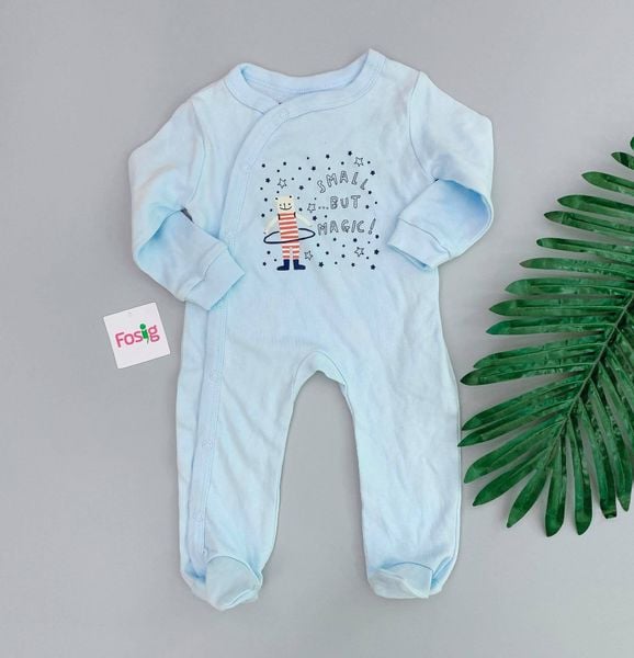  [0-3m] Sleepsuit Red Tag Bé Trai  - Xanh Sao Small 