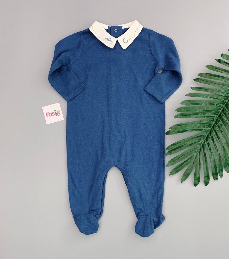  [3-6m] Sleepsuit Mamas&Papas Bé Trai - Navy Cổ Xe 