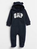  [0-6m] Sleepsuit Nỉ Có Vớ Khóa Kéo Bé Trai GP - Navy GP 