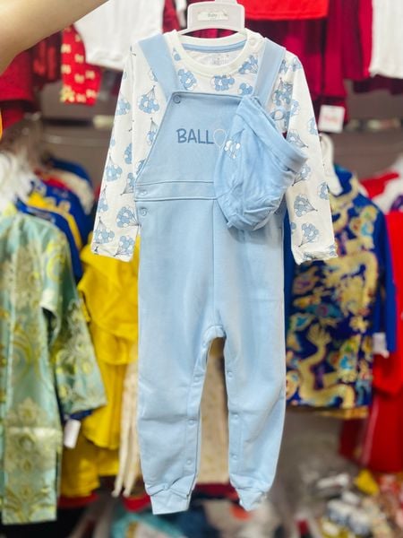  [12-13kg] Set yếm 3 món xuất xịn Lupilu [Boy] - Xanh Biển 