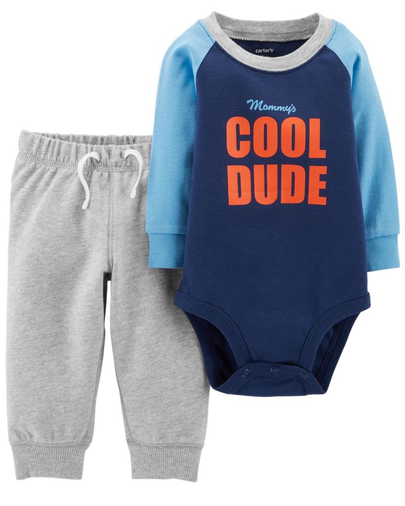  [3-6m] Set Body Kèm Quần Bé Trai Cter - Navy Cool Dude 