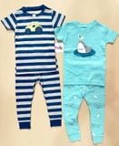 6-17kg; 28-30kg Set 2 đồ bộ tay ngắn quần dài cho bé trai-S2b02T 